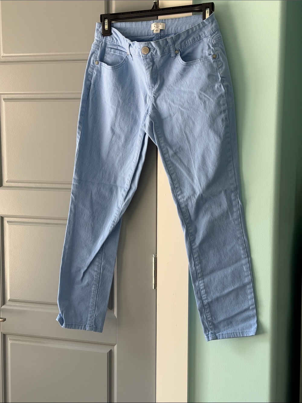 Light Blue Casual Pants